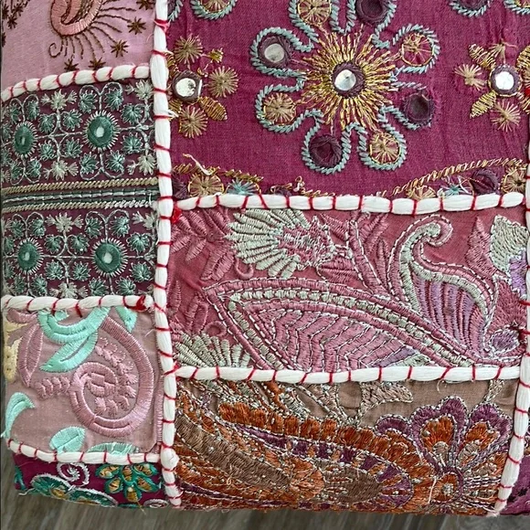 Colorful Patchwork Footstool - Picture 6 of 12